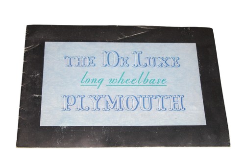 Antique car brochure - brochure, plymouth