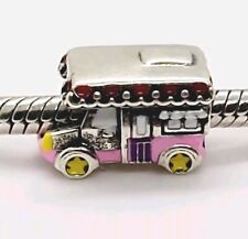 ?Campervan Motorhome Charm Bead Pendant Bracelet Genuine Sterling S925?