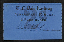 GB Wales TAFF VALE RAILWAY Newspaper Parcel Stamp TVR 2d/3lbs Mint MM VS117