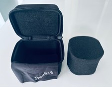 Genuine Breitling Box Watch Case Black Zip Up Protective Travel Service Carrier