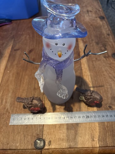 Glass snowman decoration and - snowman,