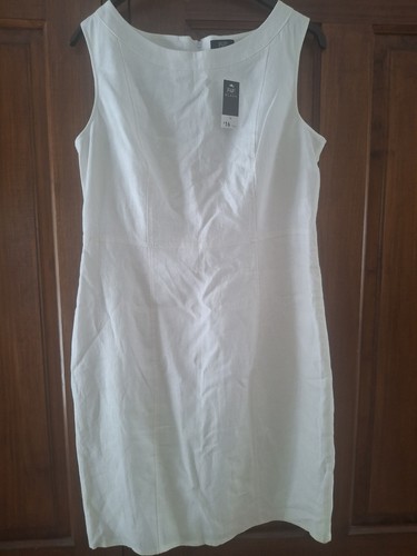 Linen mix white shift - mix,