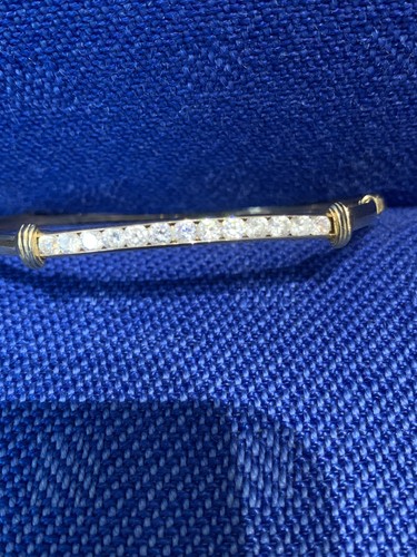 Gold bangle with 13 - gold,