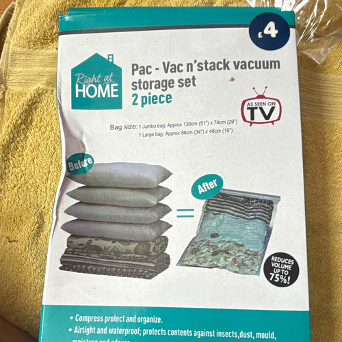 Right home pac vac - at, n'stack