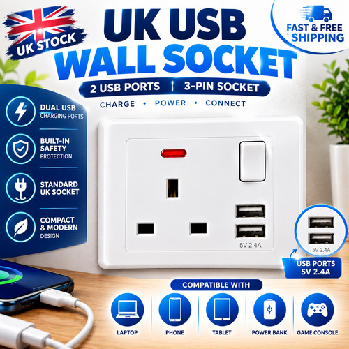 Single gang wall socket - single,
