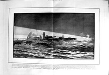 Original Old Antique Print