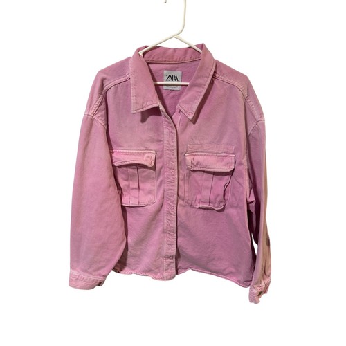 Zara size large - pink, denim