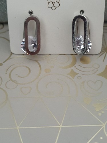 Stud earrings with stones - stud,