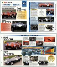 Ferrari 250TR - Jaguar D-Type #22 Rivals - Hot Cars - IMP Fold Out Fact Page