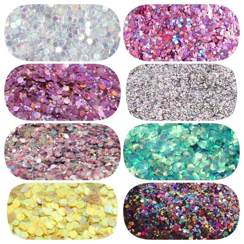 Chunky nail art - chunky, festival