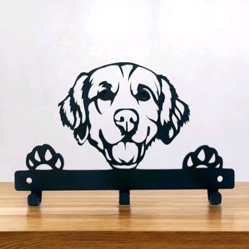 Golden retriever lead hanger - golden,