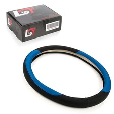 Steering Wheel Cover Ø 38x9 CM 15x3, 5 Inch Black Blue for Alfa Romeo