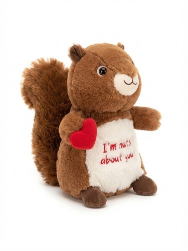 Valentine squirrel plush - valentine,