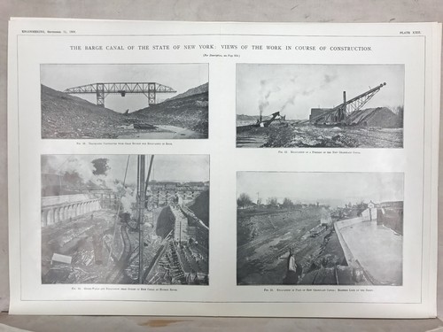 Construction barge canal of - barge,