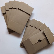 Flat pack Eco Kraft Cardboard Boxes With Lids Recycled Card 22x11x5.5cm 5 Units