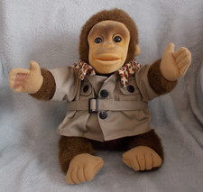 RARE Vintage Hosung 10" Safari Little Monkey Lost Plush Hand Puppet With Squeak