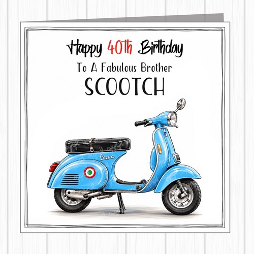 Personalised blue scooter - blue,