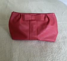Clarins Red Faux Leather Bow