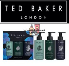 Ted Baker TRIPLE THE CLEANSE Mens Body Wash Trio Christmas Gift Set 2025