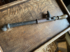 Vintage Abol Syringe No 4 Rose Garden Sprayer Brass Pump, 3 heads, Wooden Handle