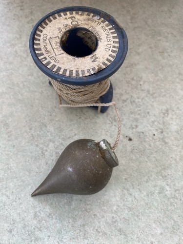 Antique brass plumb bob with - plumb,