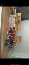 1950s/60s Vintage Dolls House with Original Furniture and Dolls Accessories