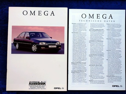 Opel omega brochure 1992 - omega, a