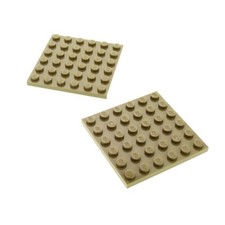 2X Lego Base Plate 6X6 Dark