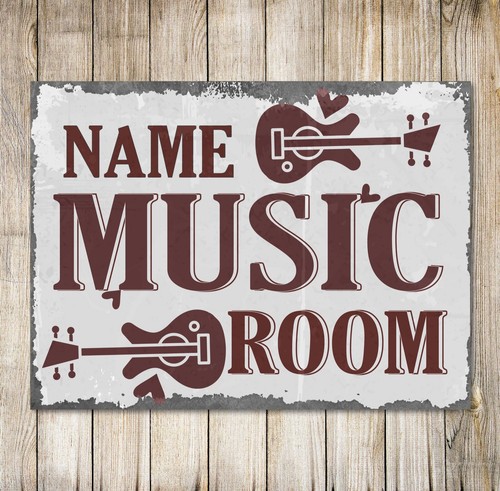 Personalised music room metal - music,