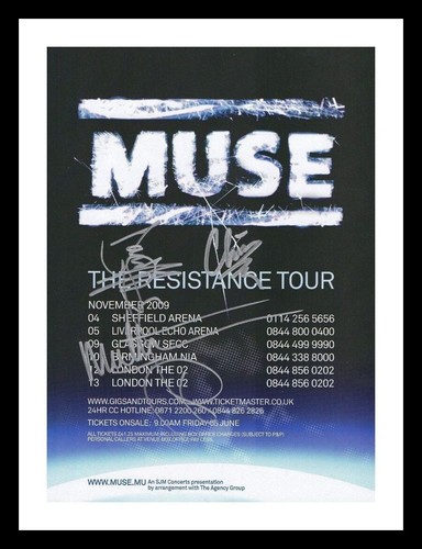 Muse entire band autographed - band,