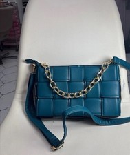 Green/Blue Moda Women Weaved Shoulder Bag