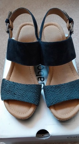 Gabor blue wedge sandals - sandals, size