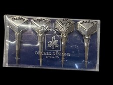 Cheese Markers Silverplate By