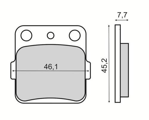 Rear brake pads - yamaha, yfm