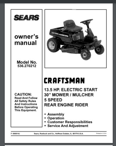 Craftsman 536 270212 rear - 536.270212,