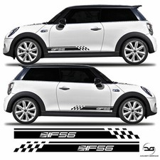 F56 Half Side Stripes For Mini Cooper S JCW Vinyl Decal Sticker Graphics Kit