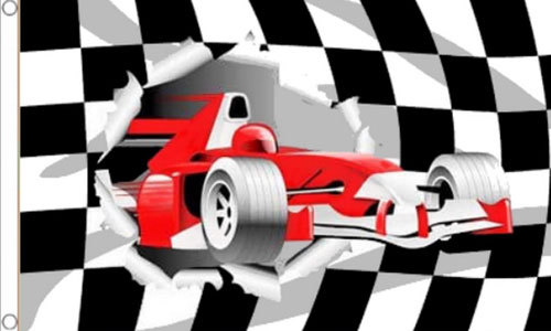 Racing car flag 3 - flag, x