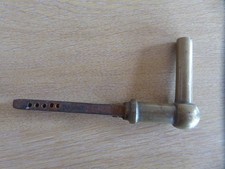 VICTORIAN PRISON DOOR LOCKING SOLID BRASS SAFE DOOR UNLOCKING HANDLE VERY OLD !!