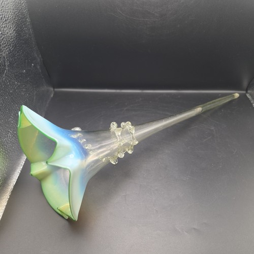 Antique green and - and, glass