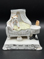 Antique Conta & Boehme (?) German Porcelain Fairing ‘Who Said Cats?’