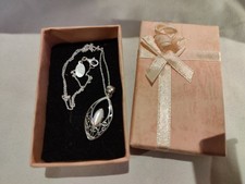 M&S 925 Silver Pendant & Necklace Perfect Condition Jewellery 