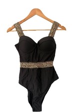 black gold swimming costume