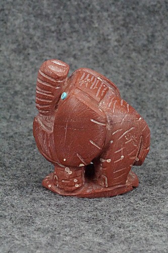 Elephant zuni fetish carving - elephant,