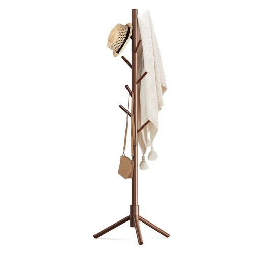 Wooden coat rack stand with - wooden,