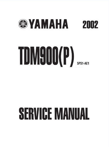 Yamaha tdm 900 service manual - service,