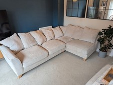 Furniture Village Kingston Silver Classic Back Corner Sofa Right Hand Facing