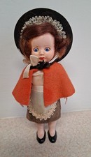 1960's Vintage Welsh Costume Doll with Opening Eyes, 17 cm Tall