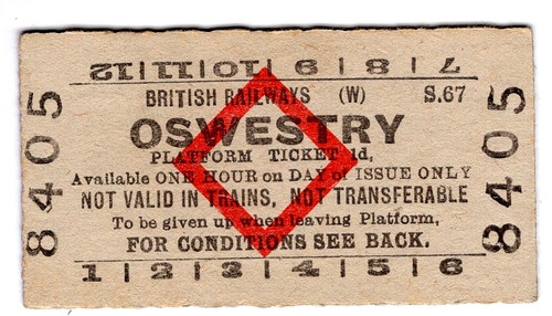 Railway platform ticket r - railway, b.r