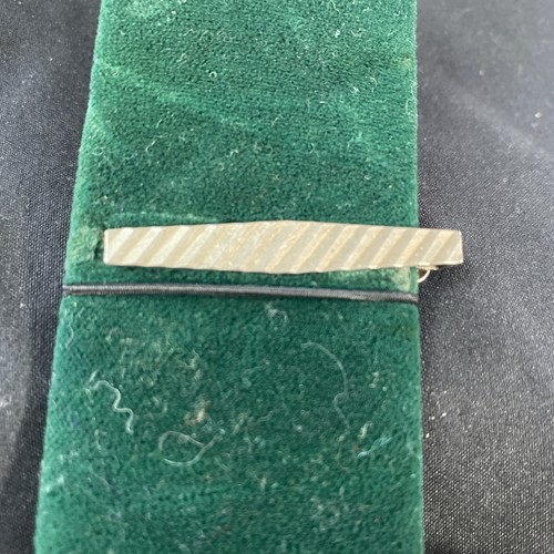 Vintage silver tone mens tie - tone,