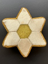 Antique Hand Made Velvet Star Shape Embroidered Sew Sewing Pin Cushion 